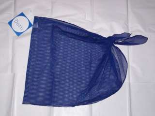 Womens Blue Swim Pareo Sarong Wrap Cover up Skirt  