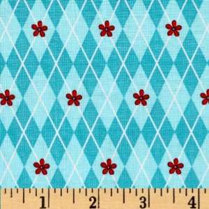   & Spice Argyle Turquoise Fabric By The Yard Arts, Crafts & Sewing