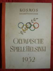 Kosmos Helsinki 1952 Sammelbilderalbum Zigarettenbilder Olympia Sport 