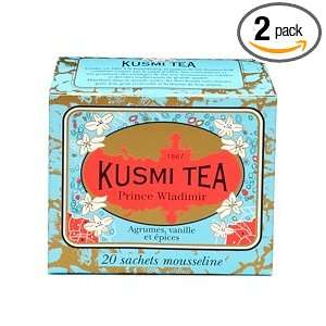 Kusmi Prince Vladimir Teabags, 1.55 Ounce Boxes (Pack of 2)