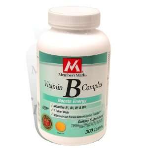  Members Mark   Vitamin B Complex, B1, B2, B6, B12, 300 