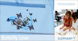 elephant schulrucksack exklusiv serie select motiv butterfly love 