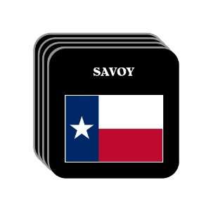  US State Flag   SAVOY, Texas (TX) Set of 4 Mini Mousepad 