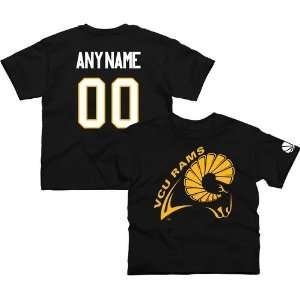  VCU Rams Youth Personalized Name & Number T Shirt   Black 