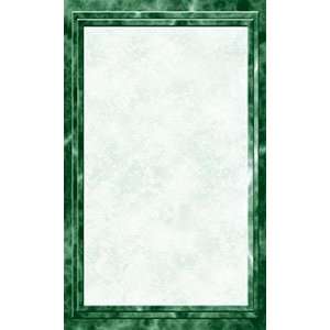  Green 8 1/2 x 11 Menu Paper   Marble Border   100/Pack 