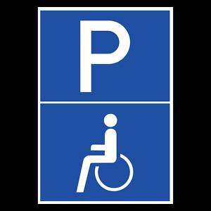 Behinderten Parkplatz Schild   Rollstuhl (1026)  