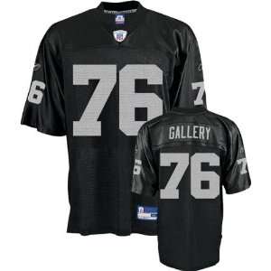 Robert Gallery Jersey Reebok Black Replica #76 Oakland Raiders Jersey 