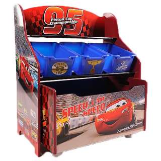 Organizer Disney Pixar Cars 4 Fächer Kinderregal Spielzeugregal 