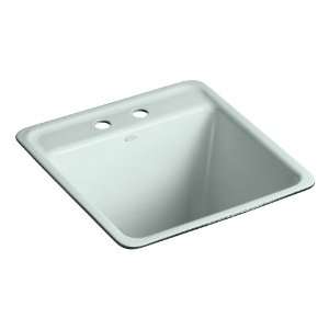 Kohler K 6655 2U FE Park Falls Undercounter Sink with Two Hole Faucet 