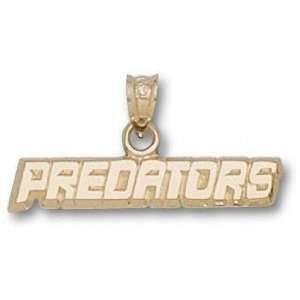  Nashville Predators Solid 14K Gold PREDATORS Pendant 