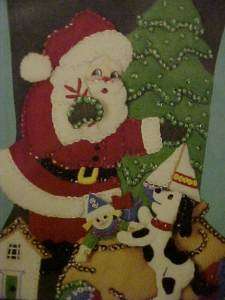 1991 Bucilla Santas Gifts Christmas Stocking Kit  