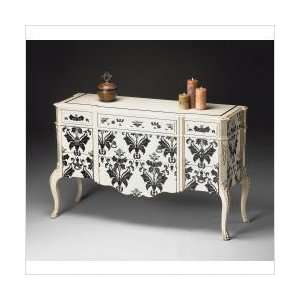  Butler Black on White Console Cabinet