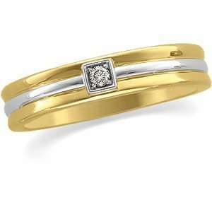  Gents .05Ct 14K Yellow/White Gold Two Tone Bridal Duo 