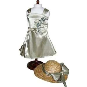   Satin Doll Dress with Matching Hat for 18 Inch Dolls Toys & Games