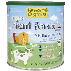 Vermont Organics DHA Milk Based Organic Infant Formula  25.7 oz can