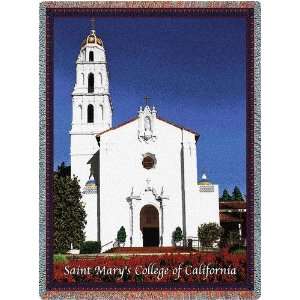 St Marys College of California Chapel Jacquard Woven Throw   70 x 54 