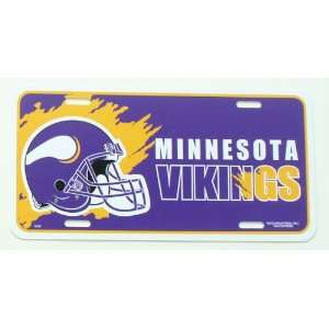   Vikings 6 x 12 Styrene Plastic License Plate
