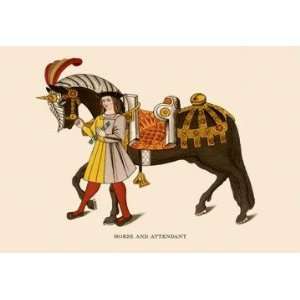  Buyenlarge Horse and Attendant 12x18 Giclee on canvas