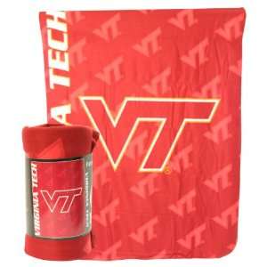 Virginia Tech Allover Logo Lightweight Fleece Blanket (Measures 50 x 