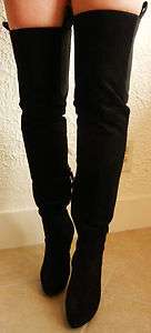   Givenchy Nubuck Black Suede Knee High Boots Size 36.5 Retail $1,450