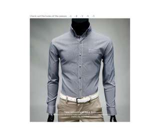 Bros Mens Premium DRESS Button Down Stripe BLUE Slim Shirts SZ S,M,L 