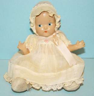 1930 40 Vogue Sunshine Baby Composition Doll in Original Dress  