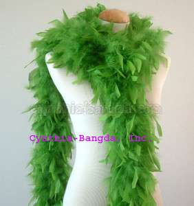 65 gms Chandelle feather boa boas LiMe GreeN NEW  