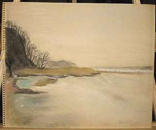 Jane Freilicher Pastel of Long Island Noted NY Realist  