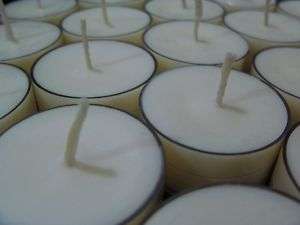 Soy Tea Lights, Lot of 25, unscented, clear cups, Vegan  