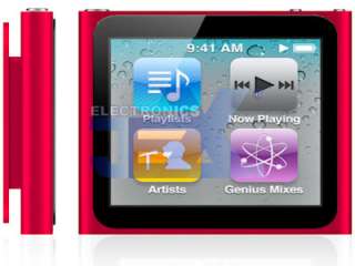 Latest 8GB Red Touch Screen Clip on /MP4 Player 6th Gen 2000 song 