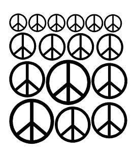 Peace Signs Vinyl Wall Lettering Words Sticky Art Signs  