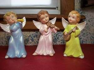 Ceramic Angels Playing Musical Instruments  
