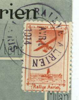 Pioneer Airmail Monaco, France 1914 rally card, Sanabria S1, high CV 