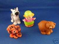 Fisher Price Little People baby zoo 98 bear tiger girl  
