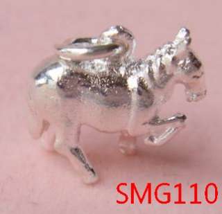   12 Zodiac Animals Dangle Bracelet/Ear Charms 925 Sterling Silver SMG