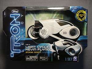 DISNEY TRON LEGACY KEVIN FLYNN LIGHT CYCLE WITH OPENING COCKPIT SERIES 