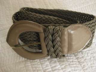 Womens Taupe Color Braided Belt Size M New  