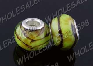 100PCS 20styles Lampwork Glass Beads 5MM Hole FREE  