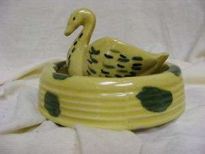 Antique Early 1900s Mercer Ware Swan Ashtray Parkersburg WV Pottery 