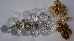 SWAROVSKI crystal figurine GRAPES gold leaves rhodium  