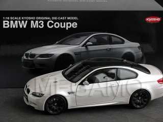 18 Kyosho BMW e92 M3 Coupe White Black Rim Carbon Roof 08736W Free 