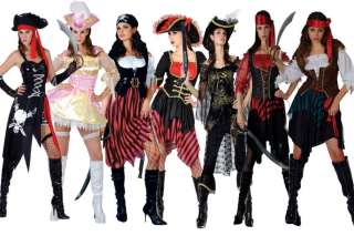   Fancy Dress Ladies Pirates Wench Costume 7 Styles UK Sizes 6 28  