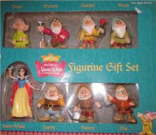 Disney Vintage Snow White Seven Dwarfs Boxed Figure Set  