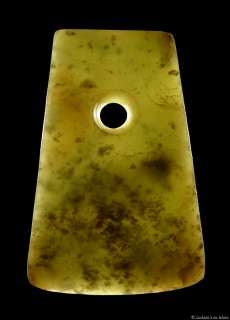 Neolithic Chinese Qijia Culture Jade Axe Pendant  