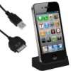   iPhone 4 4S Dock / Basisstation inkl. USB Datenkabel mit Line OUT
