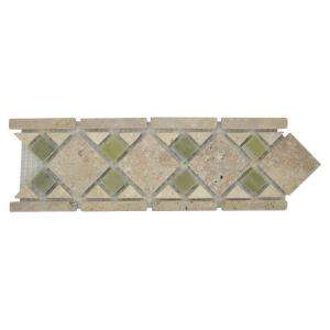Jeffrey Court Tuscano 12 In. X 4 In. Beige Marble Mosaic Tile 83004 at 