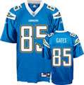 Antonio Gates Blue Reebok NFL Powder Premier San Diego Chargers Jersey
