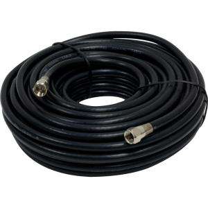 GE 50 ft. Black RG6 Coaxial Cable 73284 
