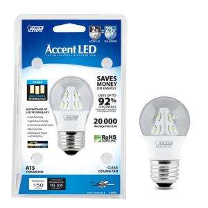 Feit Electric Accent 2 Watt (25W) A15 Clear LED Light Bulb (12 Pack 