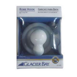 Glacier Bay Single Robe Hook in White Ceramic BA00005 at The Home 